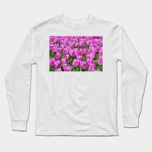 Purple Tulips Long Sleeve T-Shirt